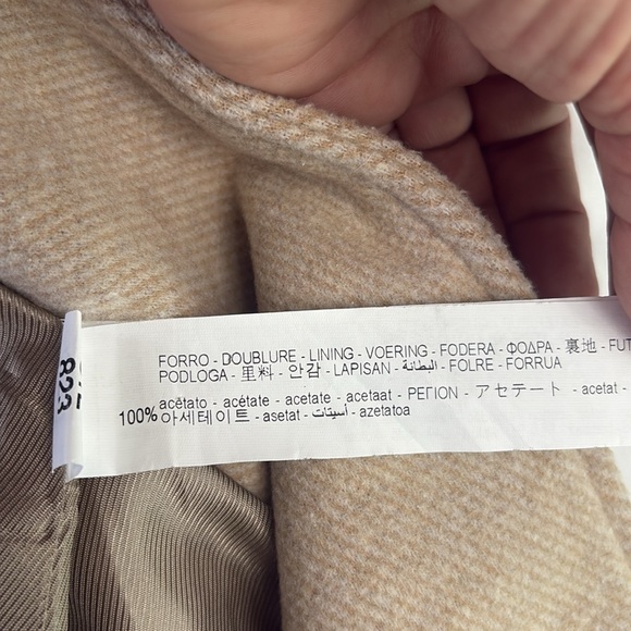 Zara cotton blend cape coat size Medium - Picture 14 of 15